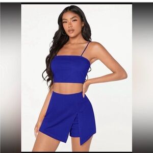 SHEIN Blue Skirt Set